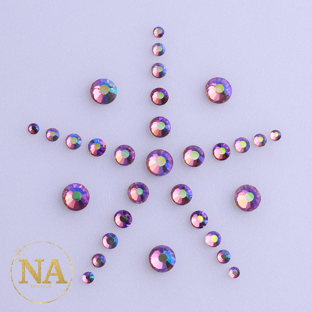 Light Amethyst Rhinestone front side