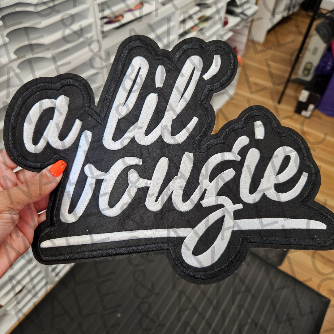 A Lil Bougie Embroidered Patch front side