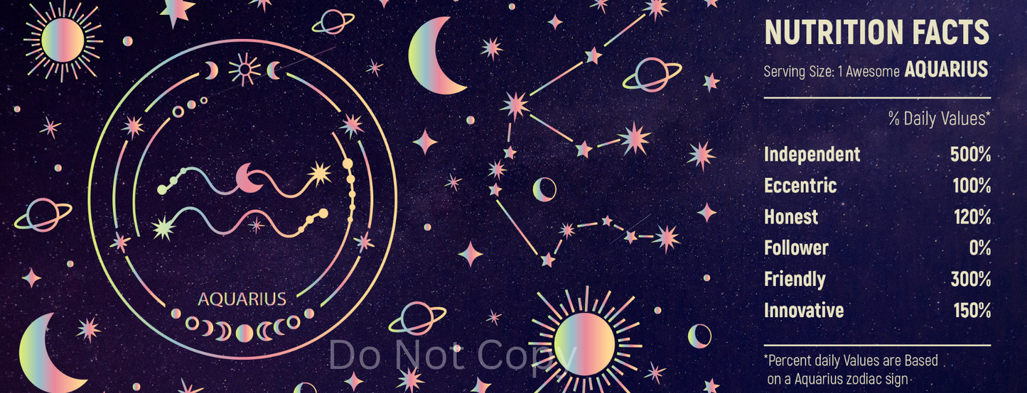 Zodiac 11oz Mug Wrap Sublimation Transfer ONLY - This is NOT a Mug