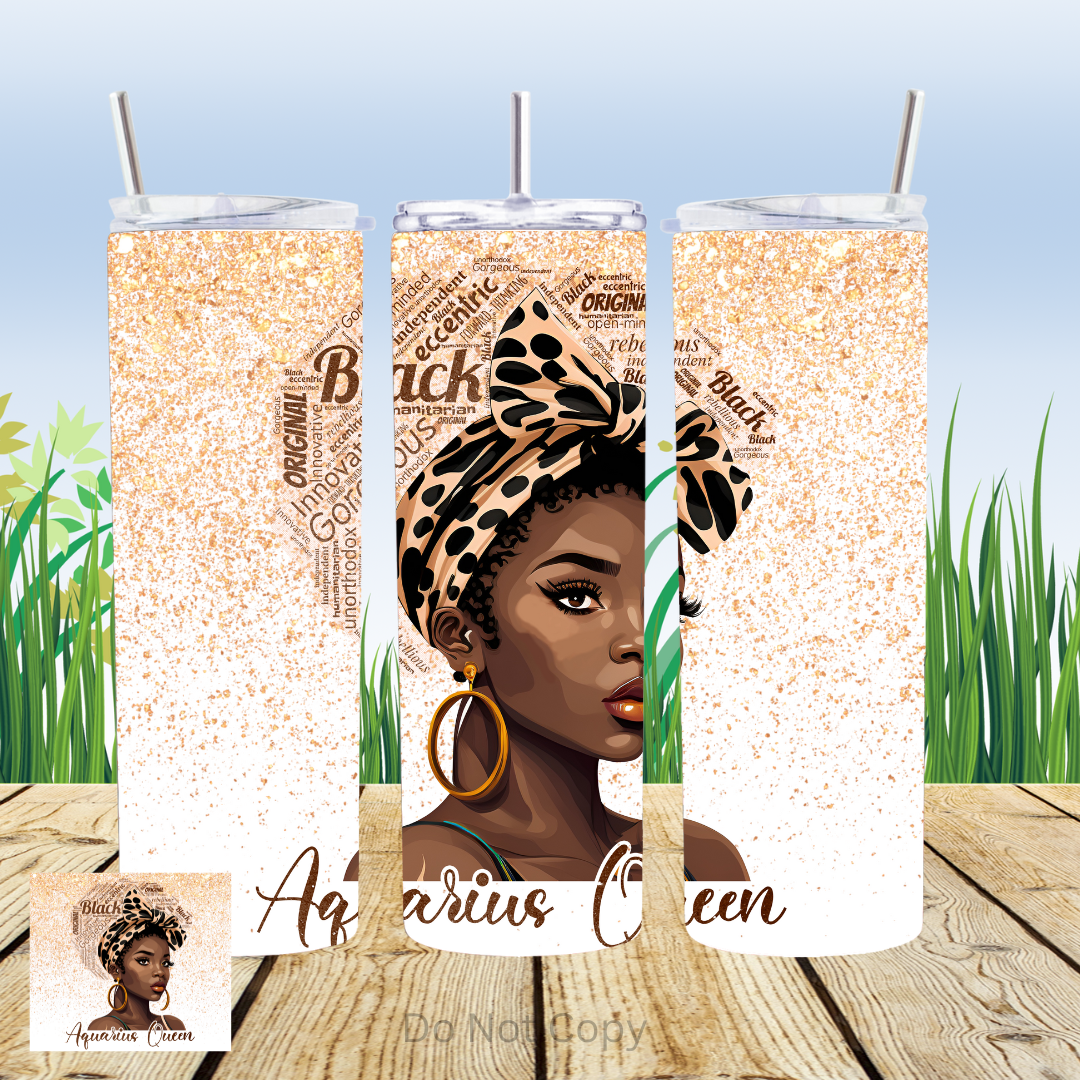 Zodiac Queen 20oz Tumbler Sublimation Transfer ONLY - This is NOT a Tumbler