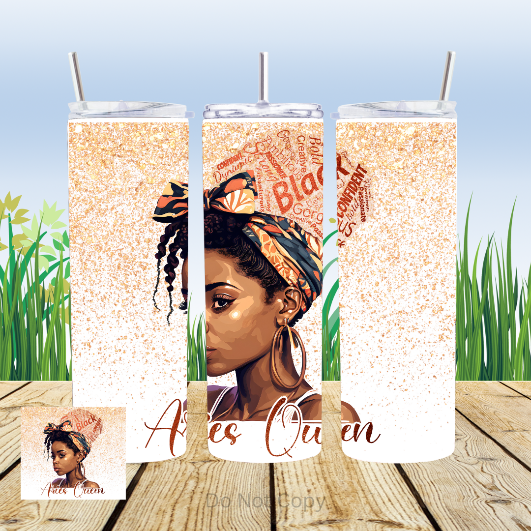 Zodiac Queen 20oz Tumbler Sublimation Transfer ONLY - This is NOT a Tumbler