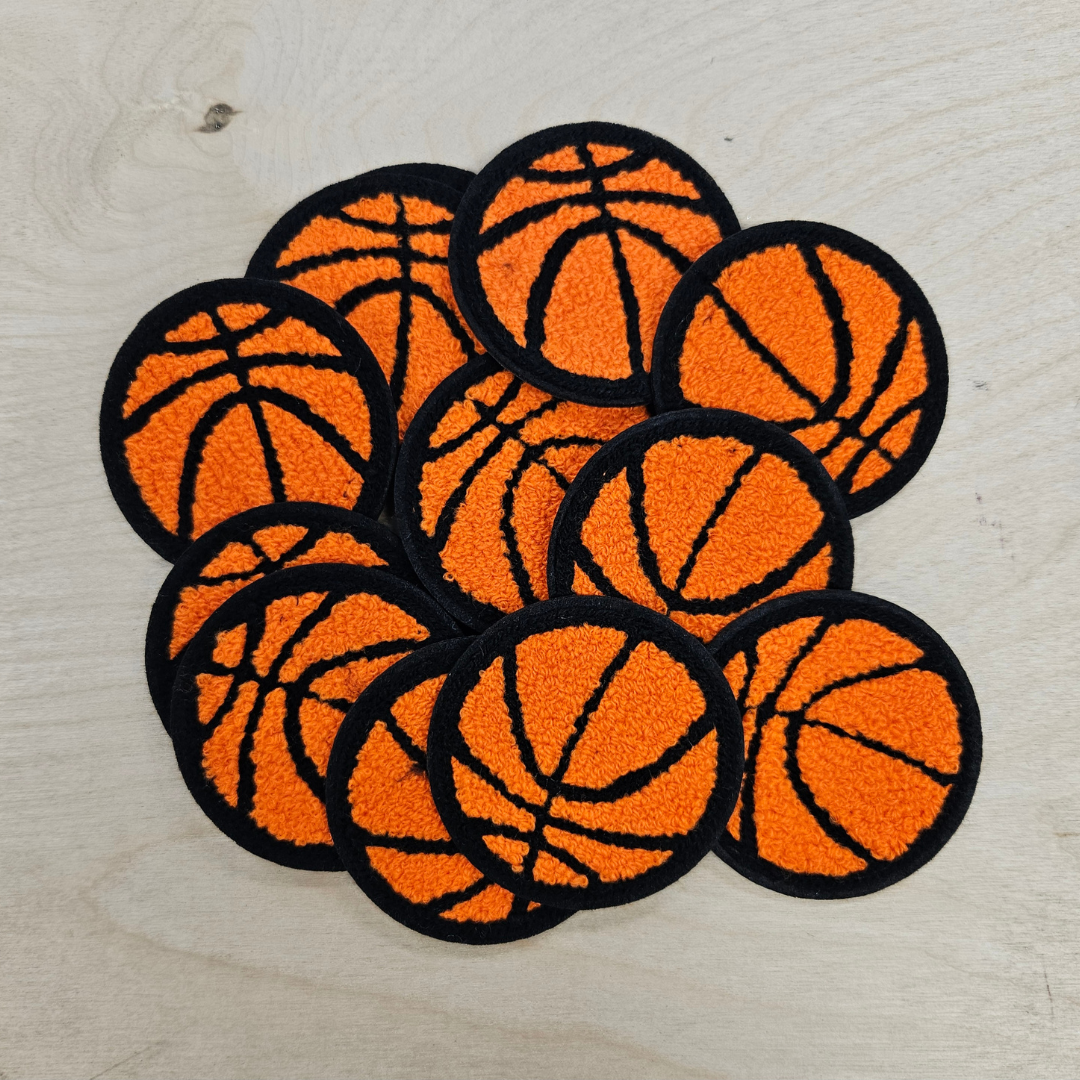 Basketball Chenille Hat Patch (1 Patch)