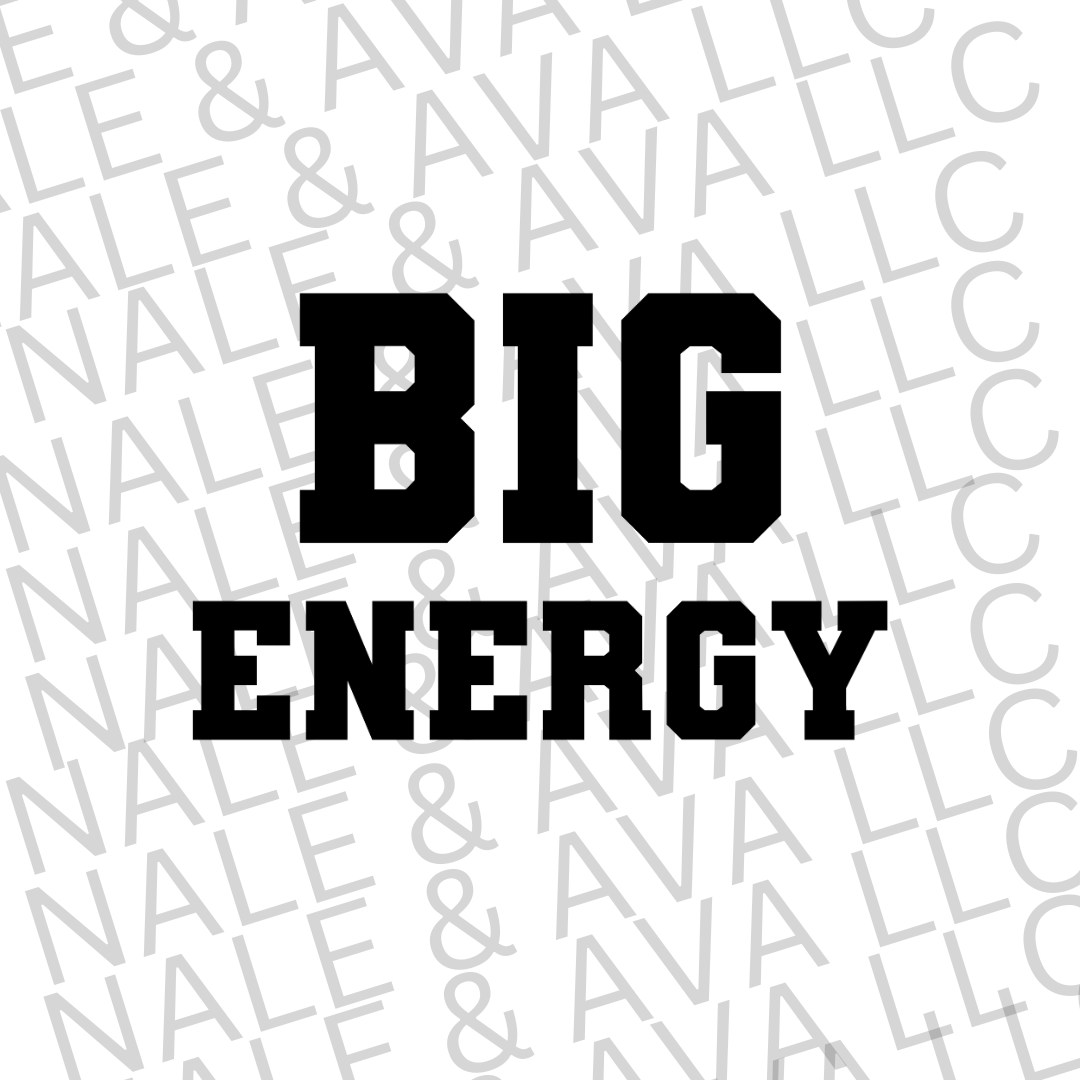 Big Energy Screen Print Transfer front side
