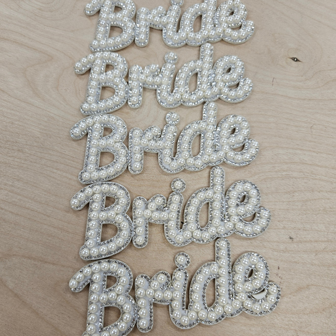 Bride Pearl Hat Patch