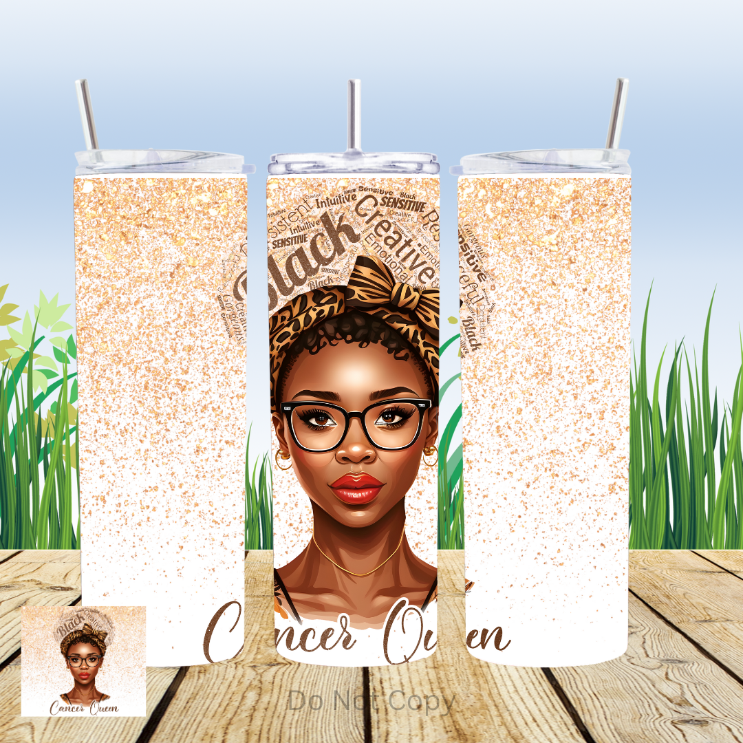 Zodiac Queen 20oz Tumbler Sublimation Transfer ONLY - This is NOT a Tumbler