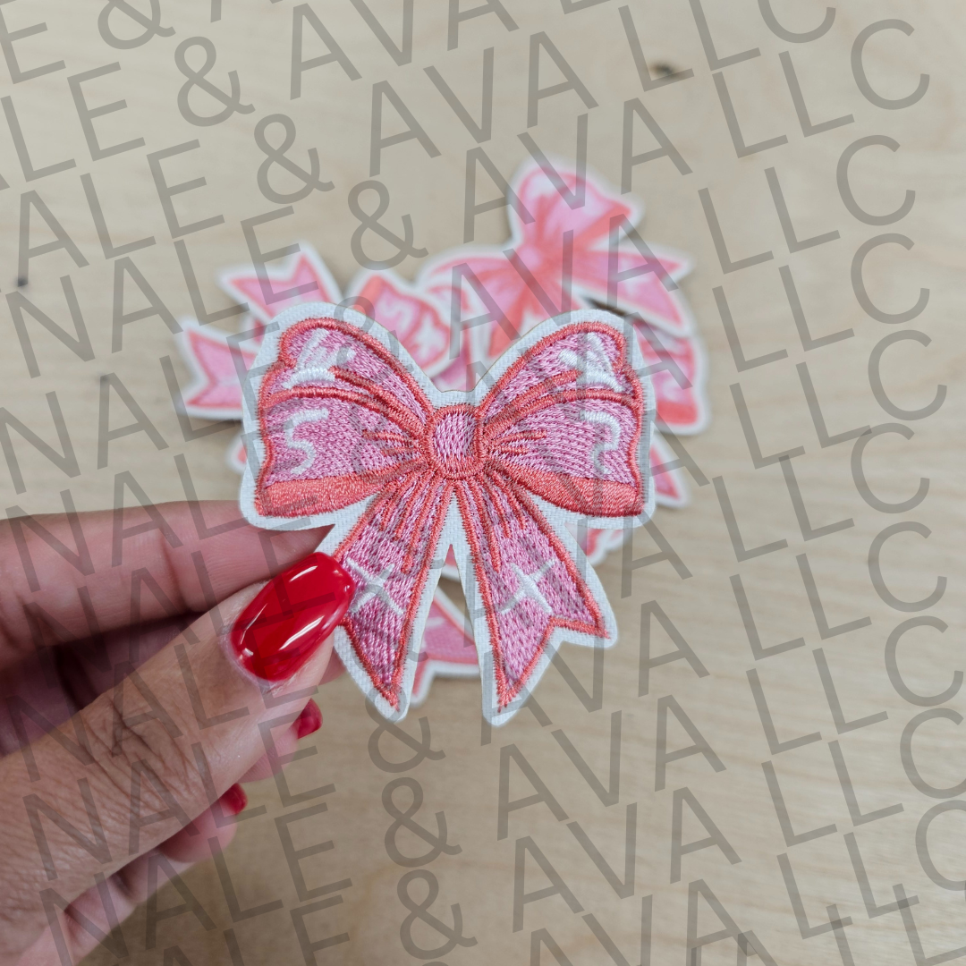 Dainty Bow Hat Patch front side