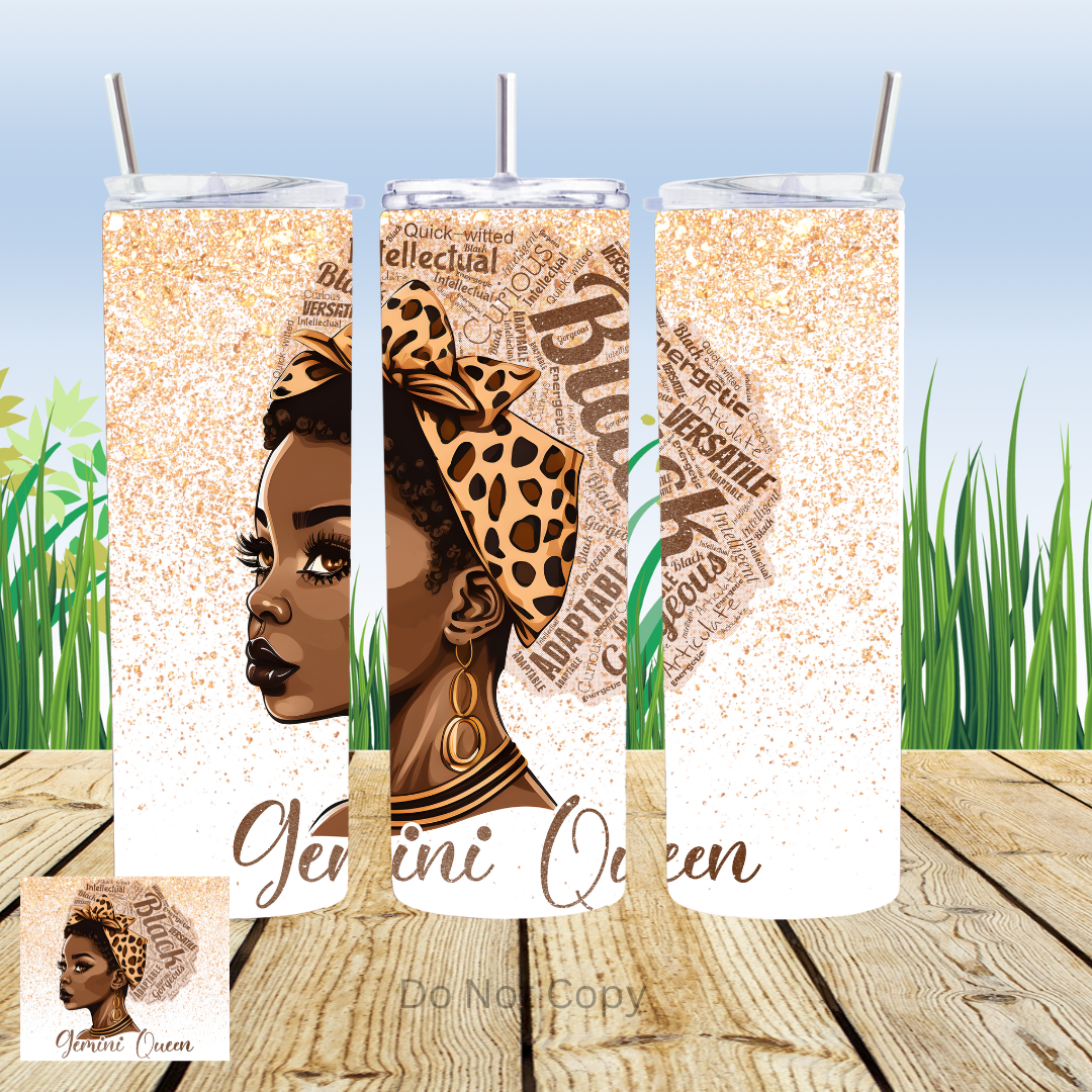 Zodiac Queen 20oz Tumbler Sublimation Transfer ONLY - This is NOT a Tumbler