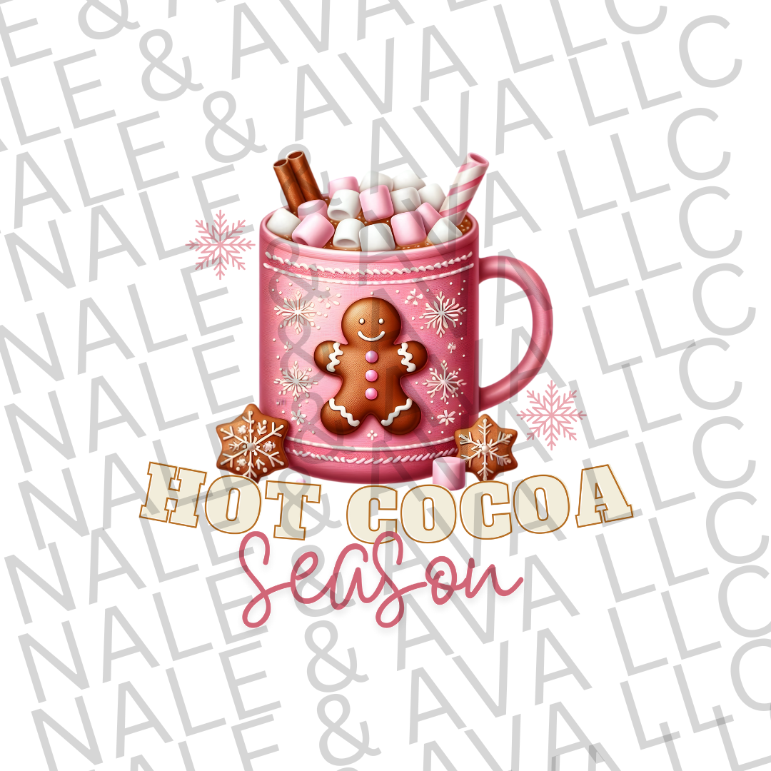 Hot Cocoa Season DTF Transfer front side