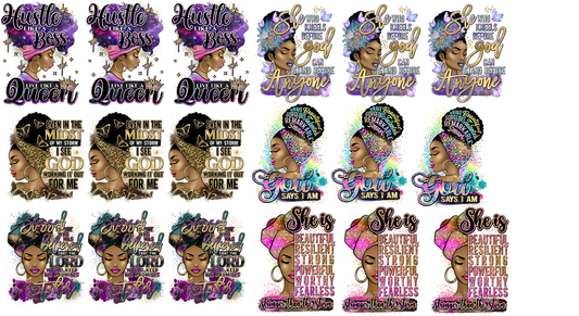 Inspirational DTF Transfer II Hat 22x12 Pre-Made Gang Sheet