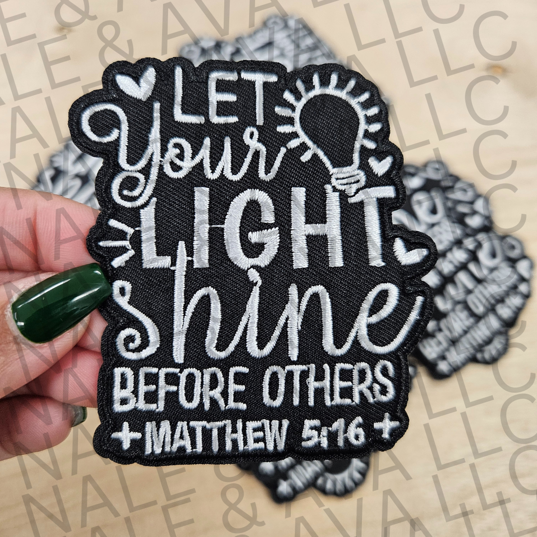 Let Your Light Shine Hat Patch front side