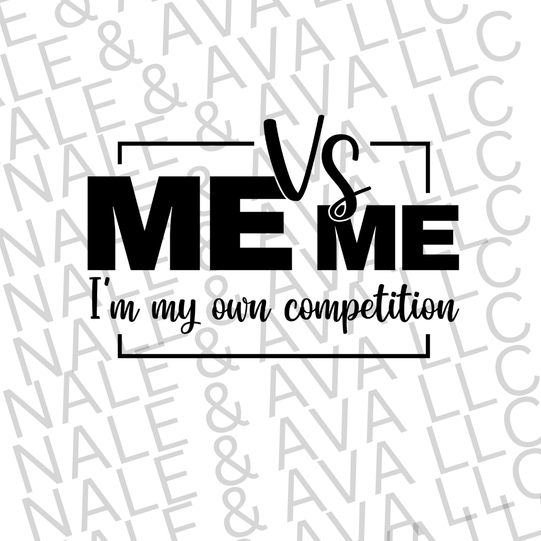 Me Vs Me Screen Print Transfer front side