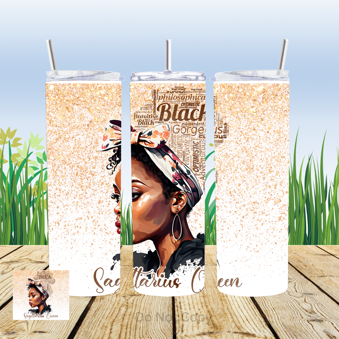 Zodiac Queen 20oz Tumbler Sublimation Transfer ONLY - This is NOT a Tumbler