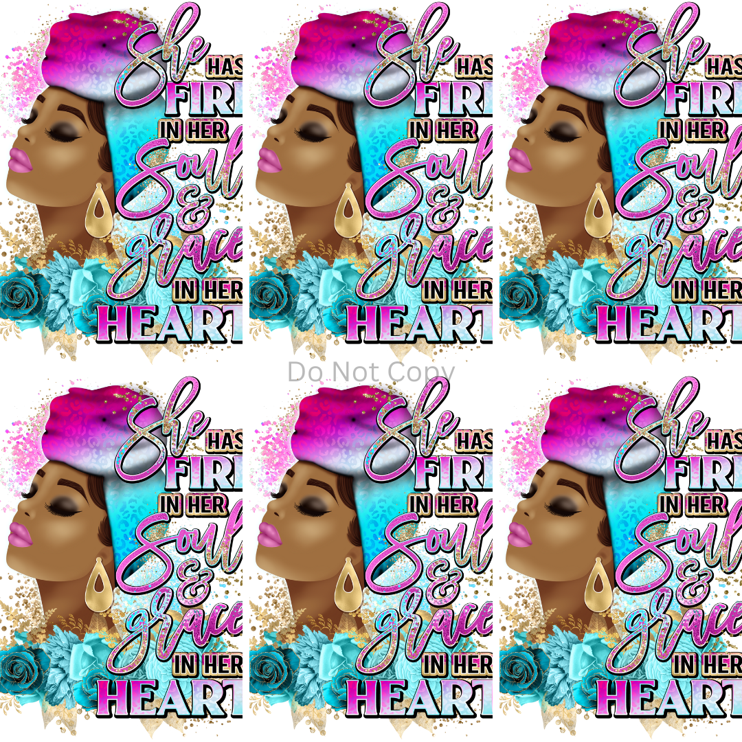 She Has Fire In Her Soul Pocket Sublimation Transfer