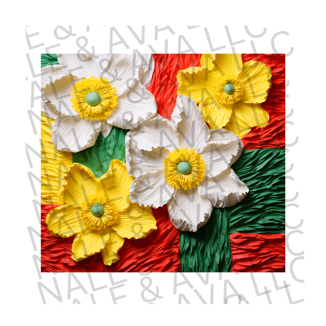 Floral Juneteenth Sublimation Tumbler Print front