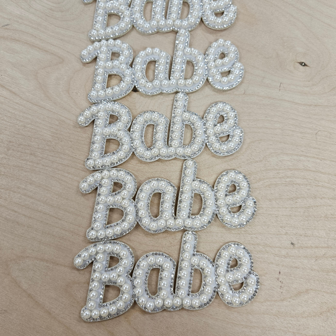 Babe Pearl Hat Patch