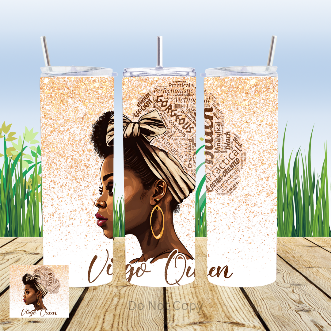 Zodiac Queen 20oz Tumbler Sublimation Transfer ONLY - This is NOT a Tumbler