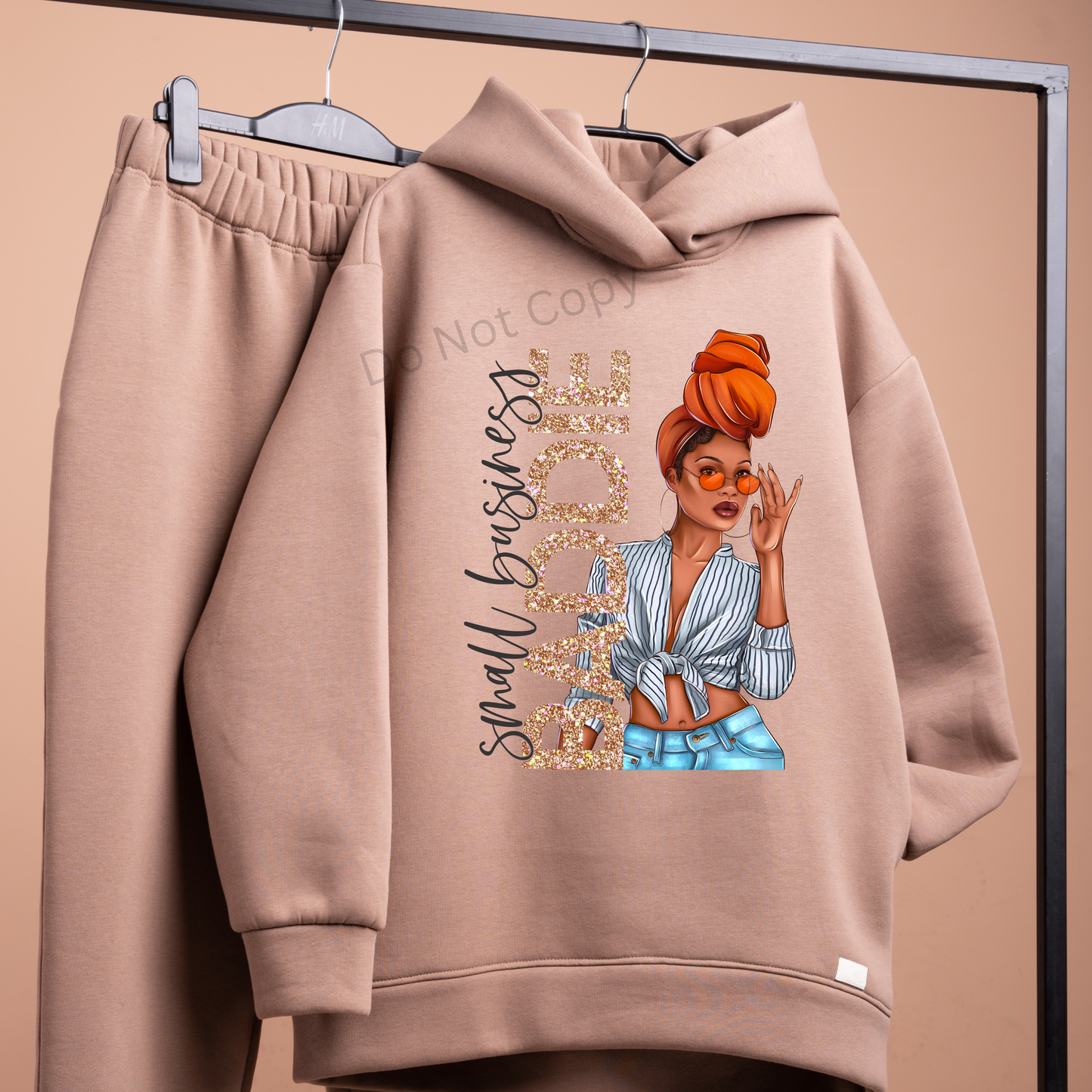 Small Business Baddie DTF Transfer on a tshirt front side