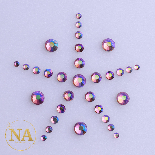 Light Amethyst Rhinestone front side