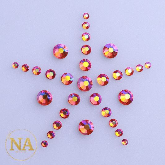 Orange AB Rhinestone front side