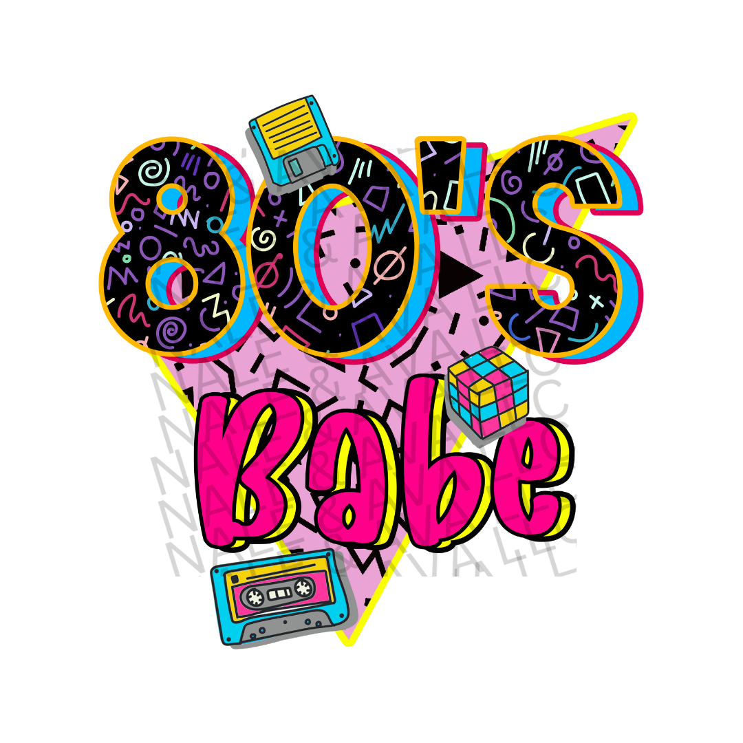 80's Babe DTF Transfer Front Side