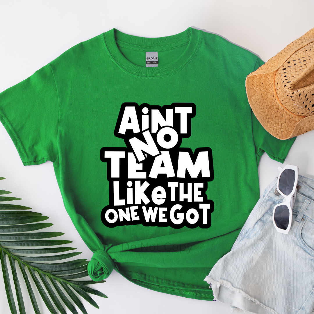 Ain't No Team Like The One I Got Screen Print Transfer on a tshirt