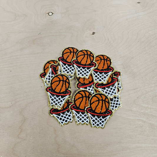 Basketball Goal Chenille Hat Patch (1 Patch)