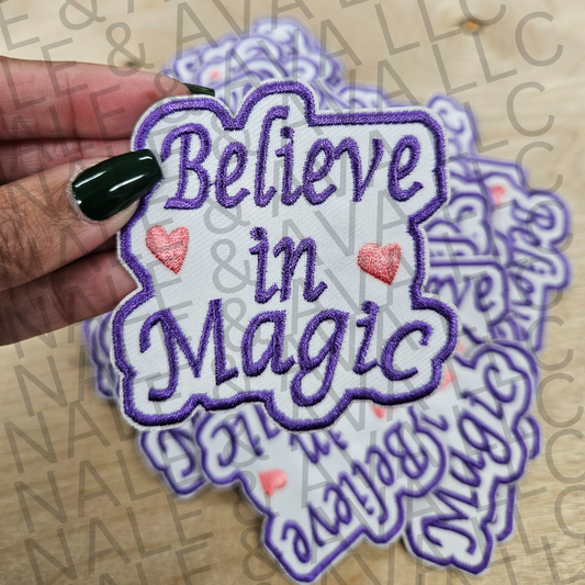 Believe In Magic Hat Patch front side
