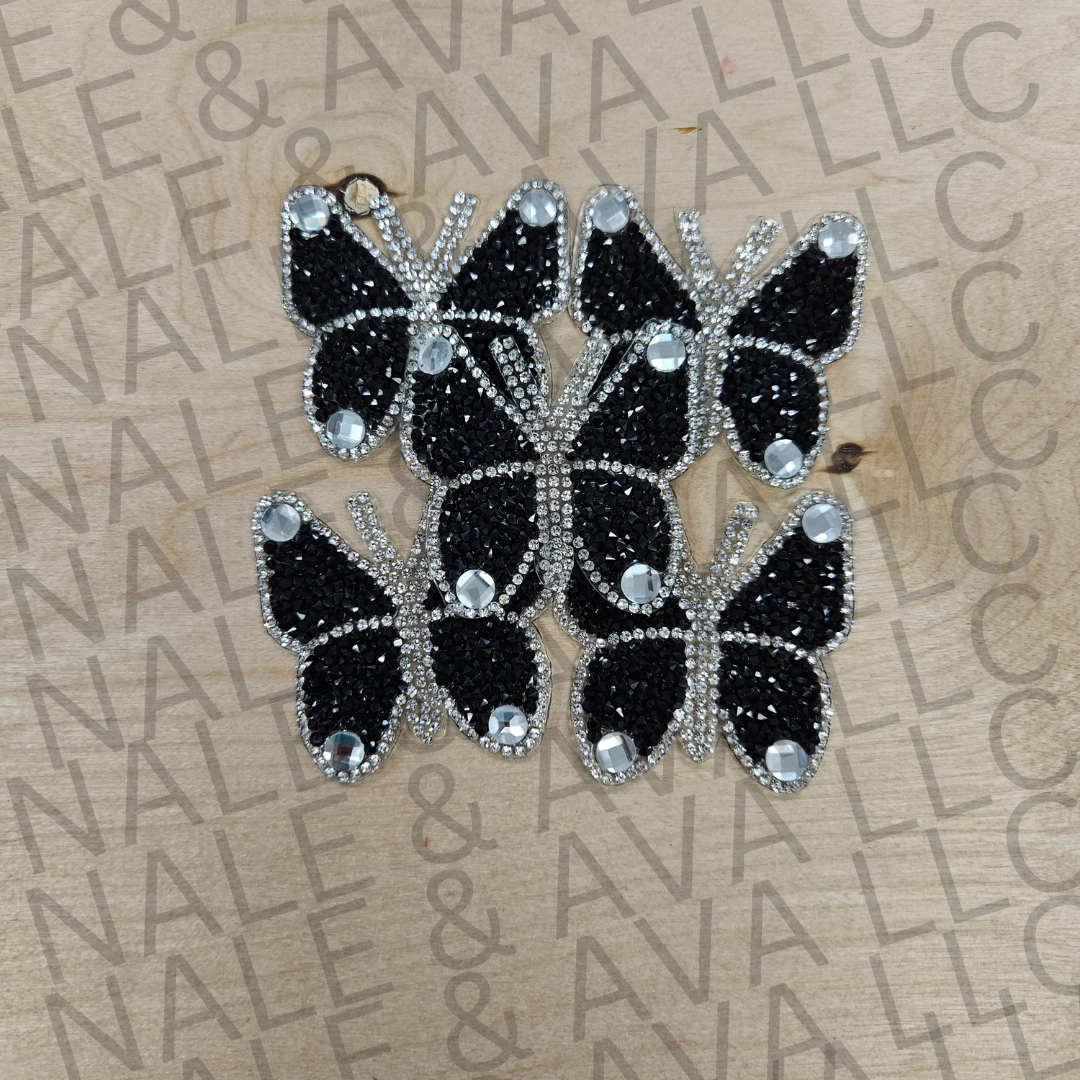 Butterfly Rhinestone Hat Patch (1 Patch)