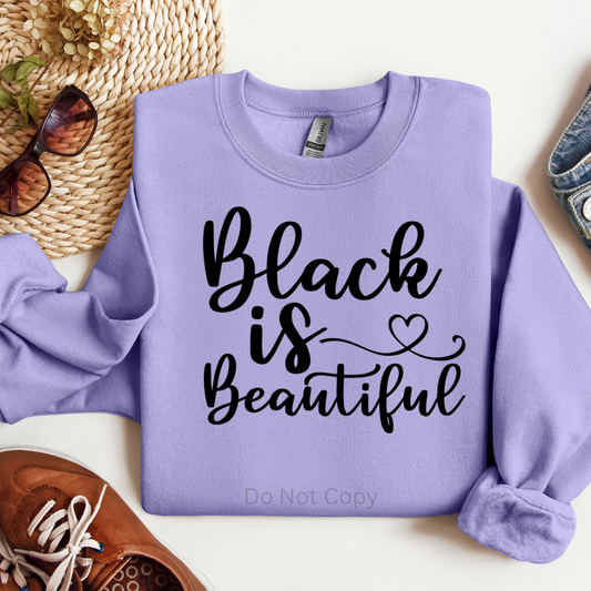 Black Is Beautiful Screen Print Transfer on a tshirt