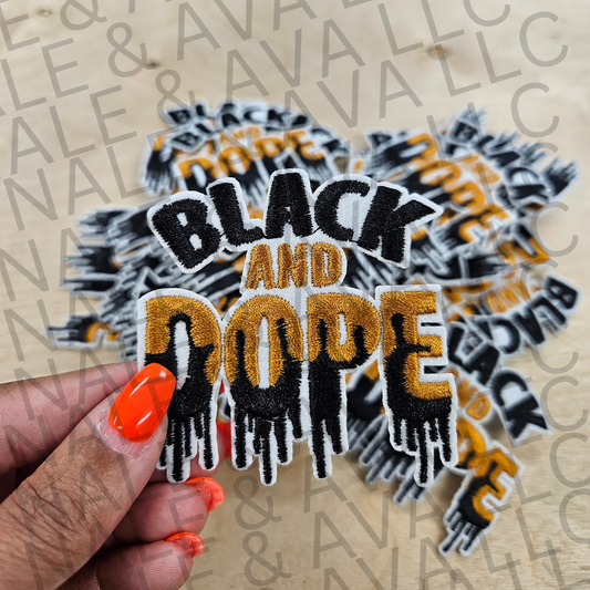 Black & Dope Hat Patch front side