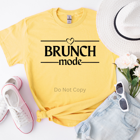 Brunch Mode Screen Print Transfer on a tshirt
