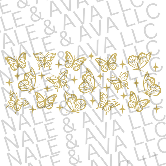 Butterflies & Stars UVDTF Wrap front side