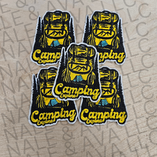 Camping Explore Hat Patch front side