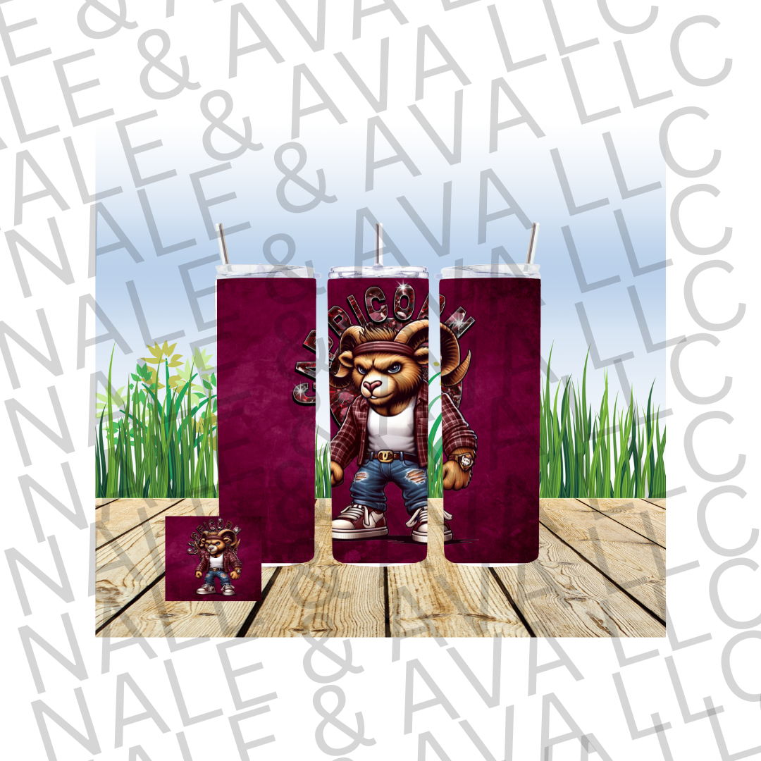 Zodiac Bear 20oz Tumbler Sublimation Transfer ONLY - This is NOT a Tumbler