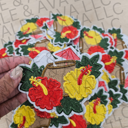 Coconut Cocktail Hat Patch front side