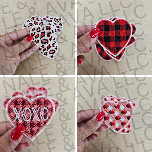 Colorful Heart Hat Patch front side