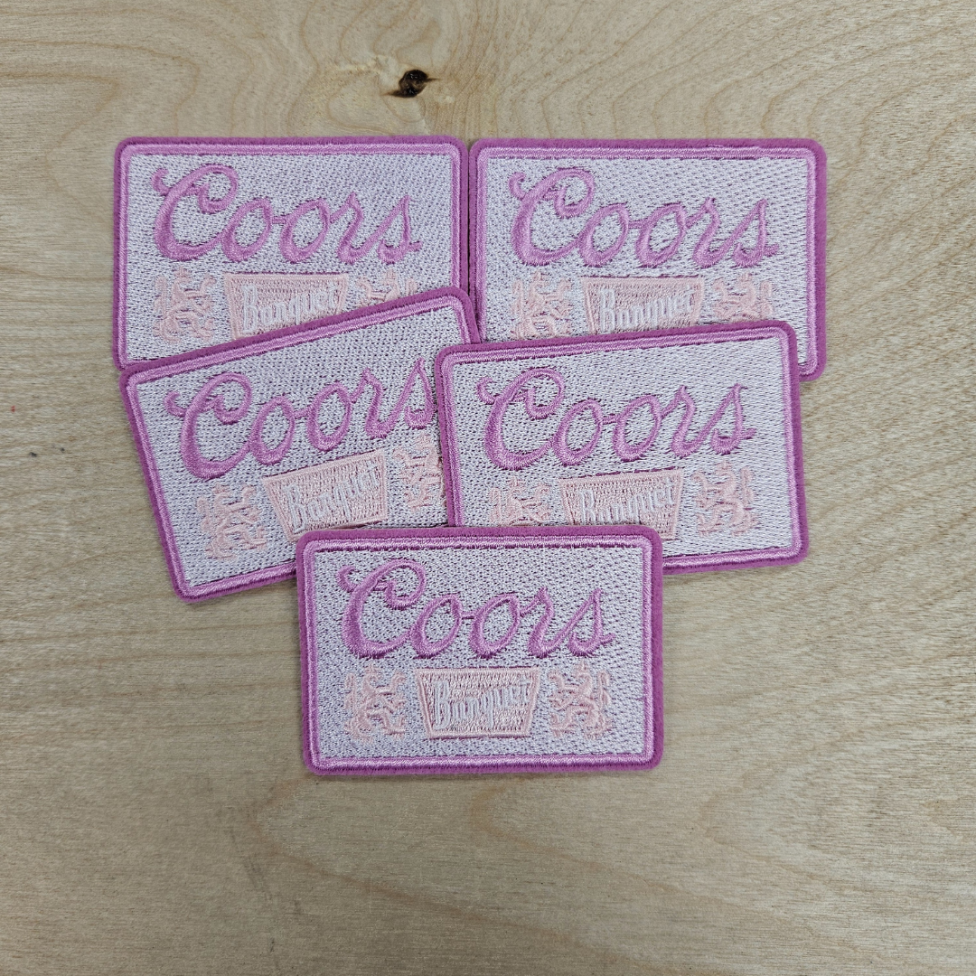 Coors Banquet Pink Hat Patch
