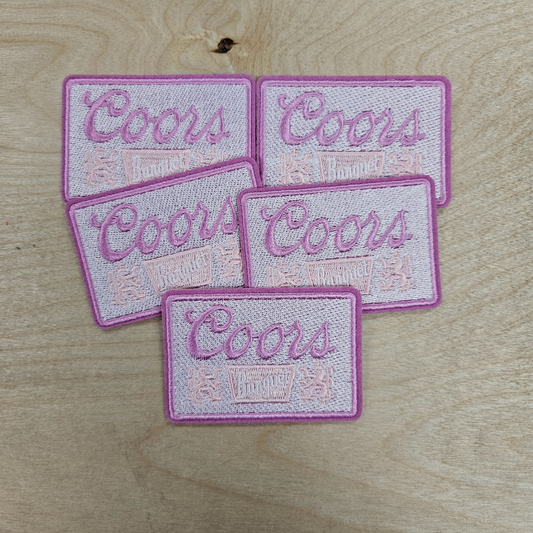Coors Banquet Pink Hat Patch