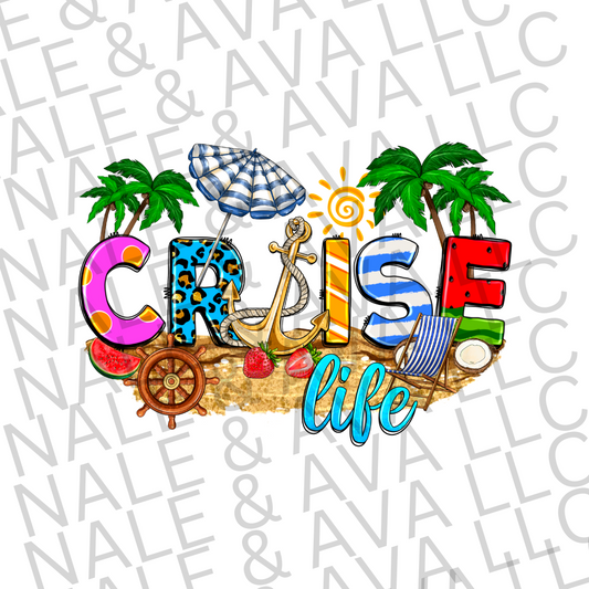 Cruise Life DTF Transfer front side