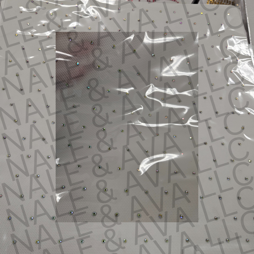 Crystal AB Scatter Rhinestone Transfer front side