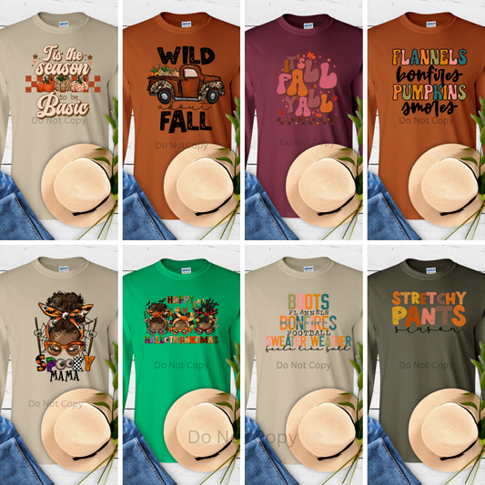 Fall DTF Transfer Set  ONLY - This is NOT a T Shirt