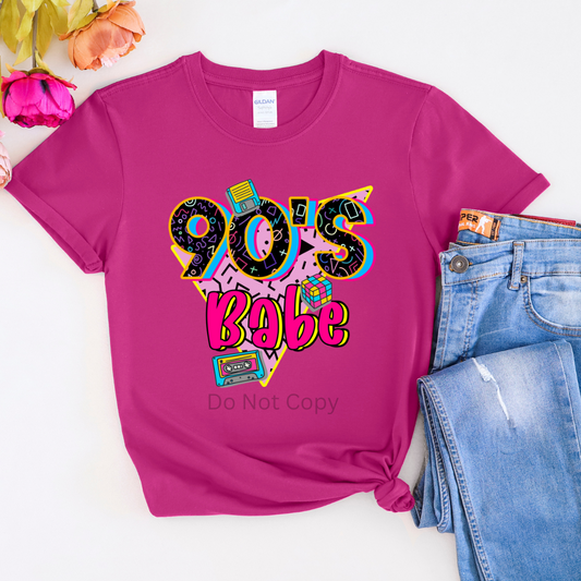 90's Babe DTF (direct to film) Print Front Side