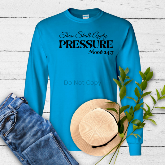 Thou Shall Apply Pressure Screen Print Transfer ONLY- This is NOT a T-Shirt