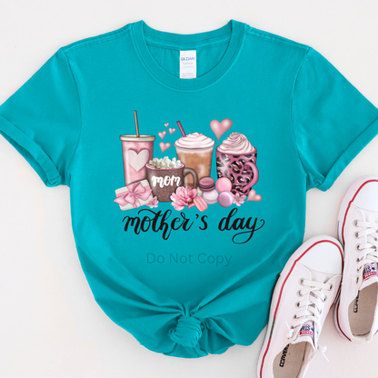 Mother's Day Cups DTF (direct to film) print on a tshirt