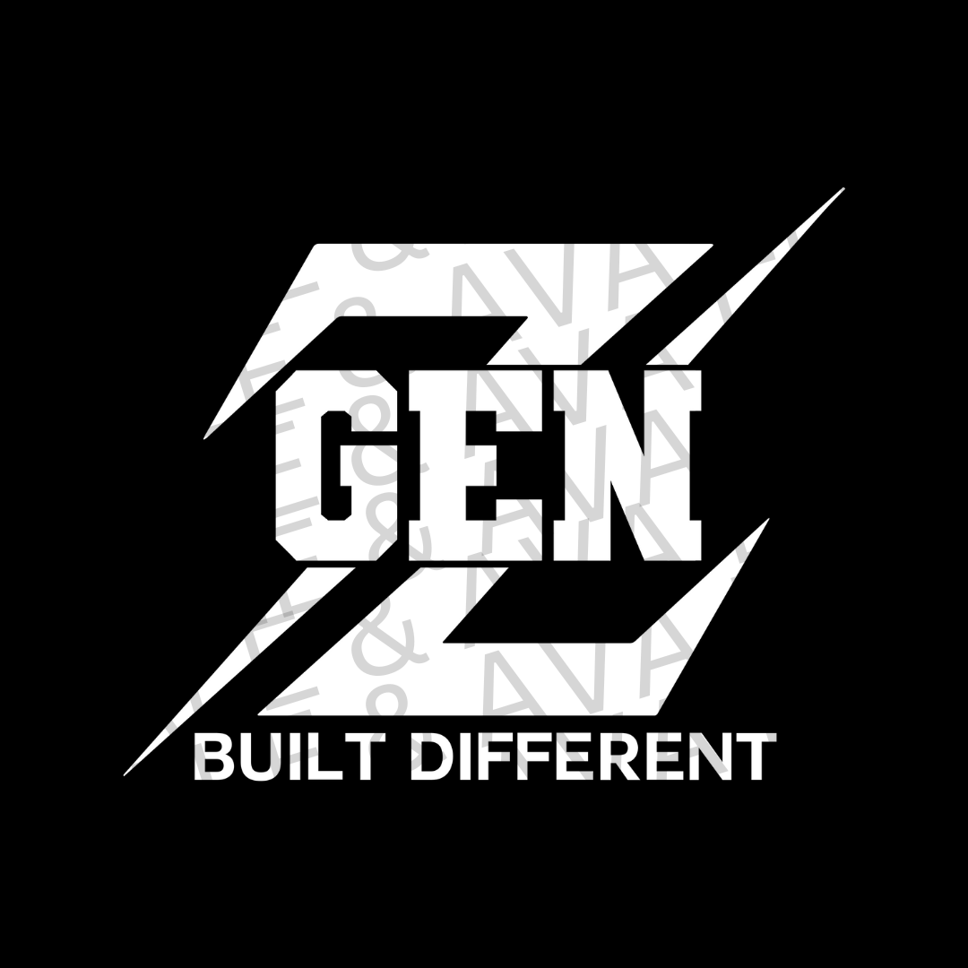 Gen Z White Screen Print Transfer front side