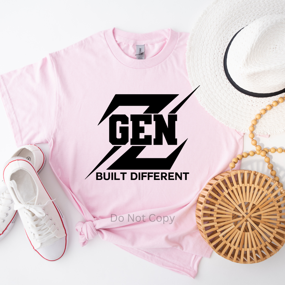 Gen Z Screen Print Transfer on a tshirt