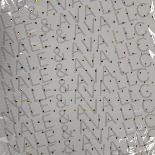 Gold Scatter Rhinestone Transfer front side