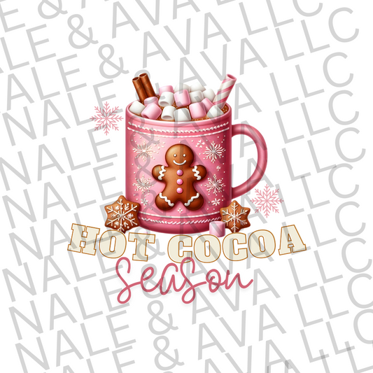 Hot Cocoa Season DTF Transfer front side