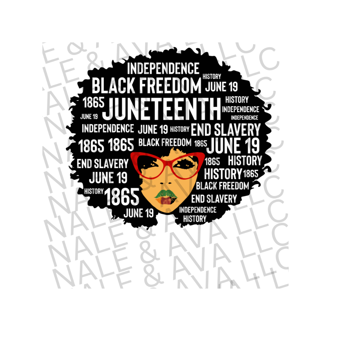 Juneteenth Affirmation DTF (direct to film) print front side