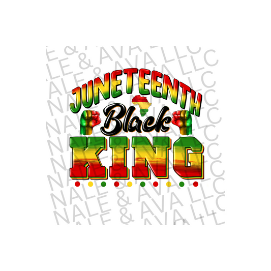 Juneteenth Black King DTF (direct to film) print front side